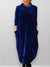 Luxe Fluwelen Lange Jurk Dames met Lange Mouwen – Tijdloze Elegantie in Diverse Kleuren voor Avond en Winter - Blauw