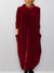 Luxe Fluwelen Lange Jurk Dames met Lange Mouwen – Tijdloze Elegantie in Diverse Kleuren voor Avond en Winter - Rood