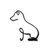 Minimalistische Hundekunstskulptur