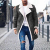 Parka da uomo con collo revers in pile, giacca invernale calda, moda abbigliamento casual