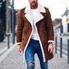 Parka da uomo con collo revers in pile, giacca invernale calda, moda abbigliamento casual