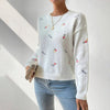 Florena - Maglione Casual con Fiori per Donna