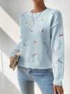 Florena - Maglione Casual con Fiori per Donna
