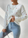Florena - Maglione Casual con Fiori per Donna