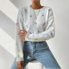 Florena - Maglione Casual con Fiori per Donna