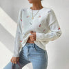 Florena - Maglione Casual con Fiori per Donna