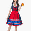 Oktoberfest Dirndljurk | Knielengte met schort en vetersluiting 0