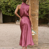 Elegantes Satin Abendkleid - Ein-Schulter-Design