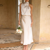 Elegantes Satin Abendkleid - Ein-Schulter-Design