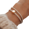 Braccialetto Smiley – Braccialetto in pelle con ciondolo dorato
