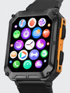 Onverwoestbaar Smartwatch met Hartslagmeter en 14 Dagen Batterijduur – Waterdicht en Schokbestendig voor Actieve Professionals - Oranje 1