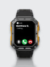 Onverwoestbaar Smartwatch met Hartslagmeter en 14 Dagen Batterijduur – Waterdicht en Schokbestendig voor Actieve Professionals - Oranje 4