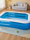 Opblaasbaar Zwembad voor 4 Personen - Duurzaam PVC Family Pool met Ruimtelijk Ontwerp en Comfortabele Loungefunctie | D