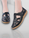 Orthopedische Hollow-Out Dames Sandalen – Ademend, Schokabsorberend en Comfortabel | Zwart
