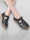 Orthopedische Hollow-Out Dames Sandalen – Ademend, Schokabsorberend en Comfortabel | Zwart A