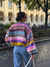 Patchwork Cardigan voor Dames | Lange Pofmouwen 0