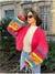 Patchwork Cardigan voor Dames | Lange Pofmouwen 1