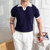 Poloshirt voor heren, korte mouwen, gebreid | normale pasvorm 0
