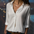 Relaxed Fit Blouse voor Dames | Klassieke Kraag 0