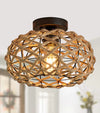 Lumora - Lampada da soffitto intrecciata retrò