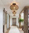 Lumora - Lampada da soffitto intrecciata retrò