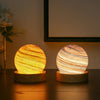 KosmosGloed - Lampada Notturna 3D Pianeti di Cristallo