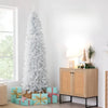 Sottile albero di Natale artificiale bianco - Perfetto per spazi piccoli