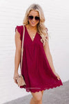 Korte jurk met flared mouwen - Stylish en zeer comfortabel