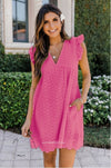 Korte jurk met flared mouwen - Stylish en zeer comfortabel