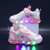 Scarpe da ginnastica arcobaleno glitterate - Scarpe LED per bambini
