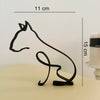 Minimalistische Hundekunstskulptur