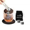 Whiskeyglas-Set mit 6 Stück Whiskey Bourbon Kühlsteinen in Holzkiste