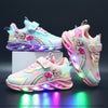 Scarpe da ginnastica arcobaleno glitterate - Scarpe LED per bambini