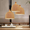 NatureGlow Lampada a sospensione - Illuminazione in Rattan intrecciato e Bambù