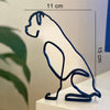Minimalistische Hundekunstskulptur