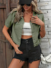 Zavando Denim-jack | Kortarm Denim-shirt voor Dames
