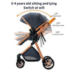Royal Luxury Baby Kinderwagen 3-in-1 - Vielseitig und Luxuriöses Design