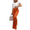 Damen Cordhosen Ausgestellte Hose
