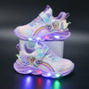 Scarpe da ginnastica arcobaleno glitterate - Scarpe LED per bambini