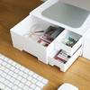 Supporto multifunzione per monitor da scrivania, porta tastiera, supporto per monitor con cassetto, rialzo