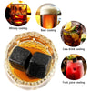 Whiskeyglas-Set mit 6 Stück Whiskey Bourbon Kühlsteinen in Holzkiste