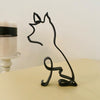 Minimalistische Hundekunstskulptur