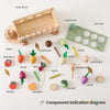 WoodVeg - Carretto di legno per verdure per bambini
