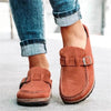 Zavando Scarpe - Scarpe Estive in Camoscio con Fondo Piatto e Retro Aperto per Donne