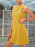 Sportieve Mouwloze Kleding en Compressiekorts Set voor Dames – Ademend Sportkleding - Geel