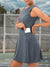 Sportieve Mouwloze Kleding en Compressiekorts Set voor Dames – Ademend Sportkleding - Grijs B