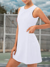 Sportieve Mouwloze Kleding en Compressiekorts Set voor Dames – Ademend Sportkleding - Wit