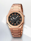 Stijlvol Herenhorloge Goud met Zwart Scherm – Digitaal, Waterdicht, Multifunctioneel Kwartsuur - Roze B