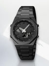 Stijlvol Herenhorloge Goud met Zwart Scherm – Digitaal, Waterdicht, Multifunctioneel Kwartsuur - Zwart B
