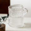 Tazza da tè in vetro LuxeSip - Design goffrato con linee dorate